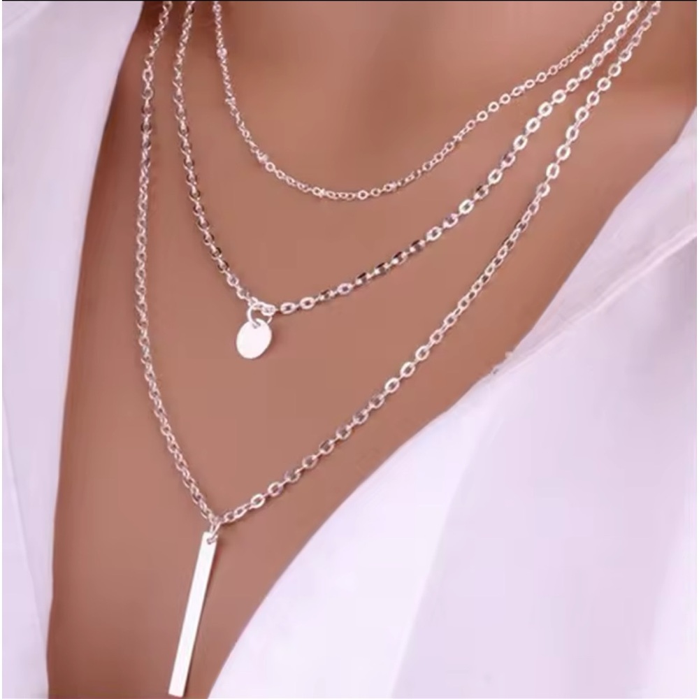 Sterling Silver Multilayered Necklace